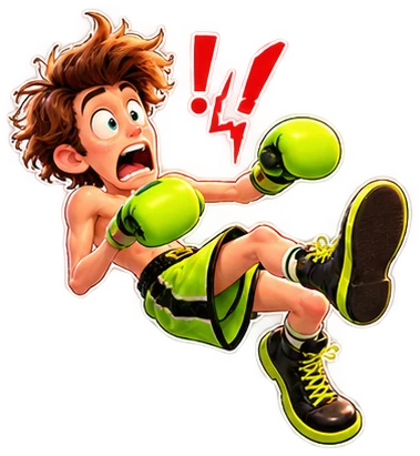 SlimKing boxer knocked off his feet